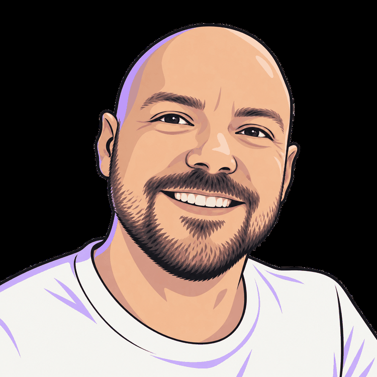 Alessio Azzoni in un ritratto illustrato